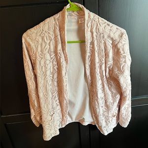 Blush lace blazer